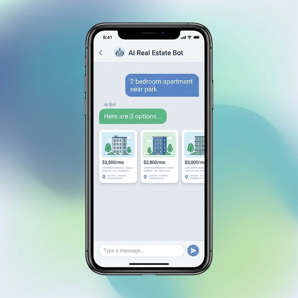 Интерфейс AI-чатбота для недвижимости